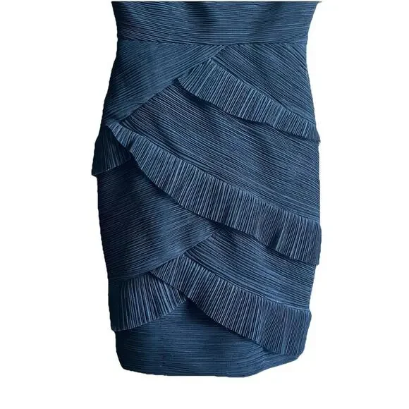 BCBG Briana Black Pleated Tulle Cocktail Homecoming Holiday Party Dress Size 2 - Picture 5 of 7